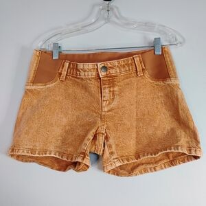 Isabel Maternity by Ingrid & Isabel Orange Tan Jean Shorts Size 2 -Casual Summer